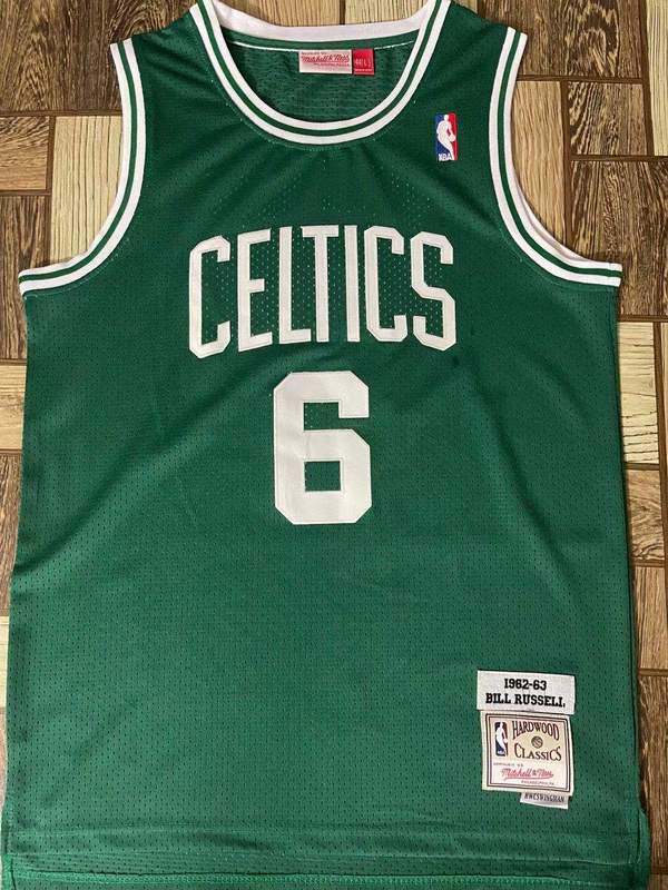 Men Boston Celtics #6 Russell Green 2025 NBA Jersey